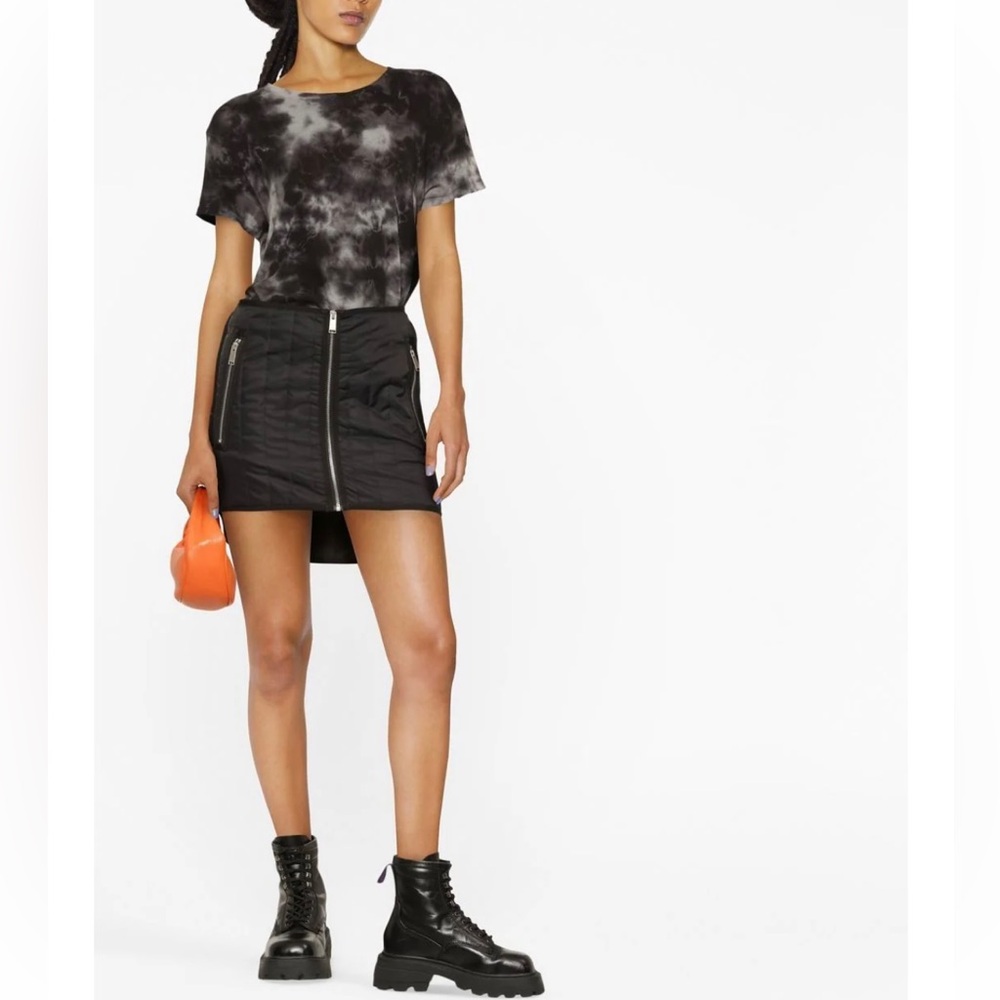 Heron Preston Black Ex-Ray quilted mini skirt Size IT 40